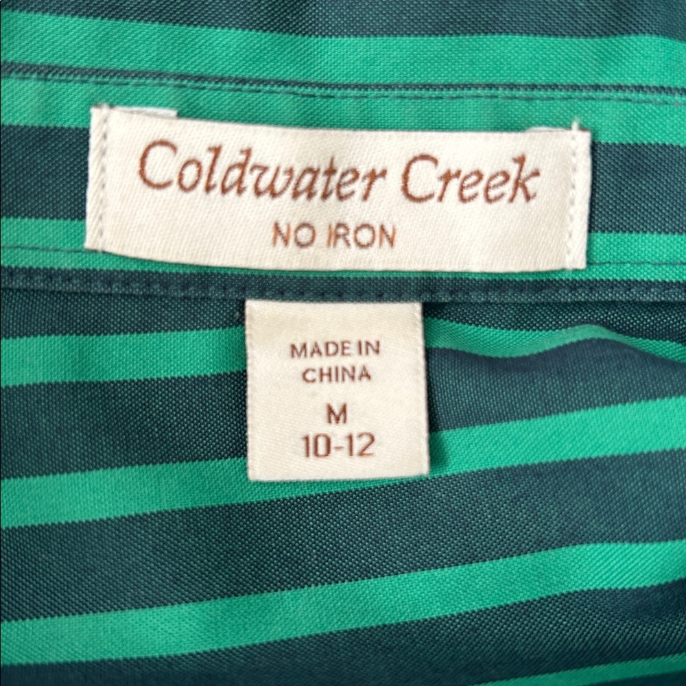 COLDWATER CREEK 100% NO IRON Wrinkle Resistant Packable Shirt 3/4 Cuff Sleeves - Picture 13 of 15